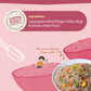 Product packaging with ingredients listed on a pink background
